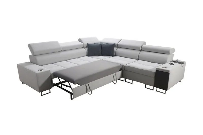Morenia Hörnbäddsoffa - Vit - Möbler - Soffa - Bäddsoffa - Bäddsoffa längsbäddad
