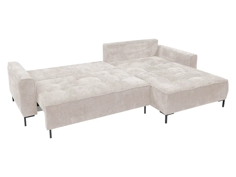 Morvian 3-sits Bäddsoffa med divan - beige - Möbler - Soffa - Bäddsoffa - Hörnbäddsoffa