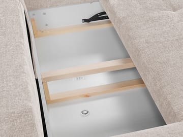 Morvian 3-sits Bäddsoffa med divan - ljusgrå - Möbler - Soffa - Bäddsoffa - Hörnbäddsoffa