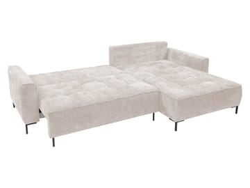 Morvian 3-sits Bäddsoffa med divan - ljusgrå - Möbler - Soffa - Bäddsoffa - Hörnbäddsoffa