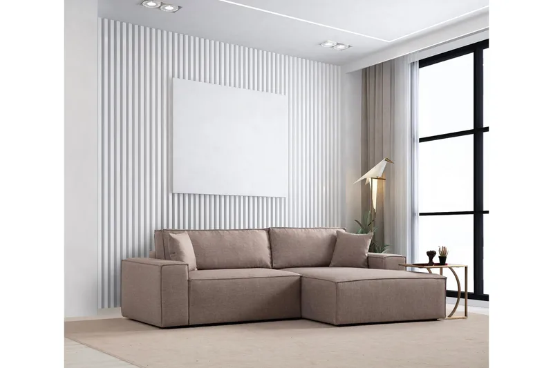 Munehiro Hörnbäddsoffa - Brun - Möbler - Soffa - Bäddsoffa - Bäddsoffa divan