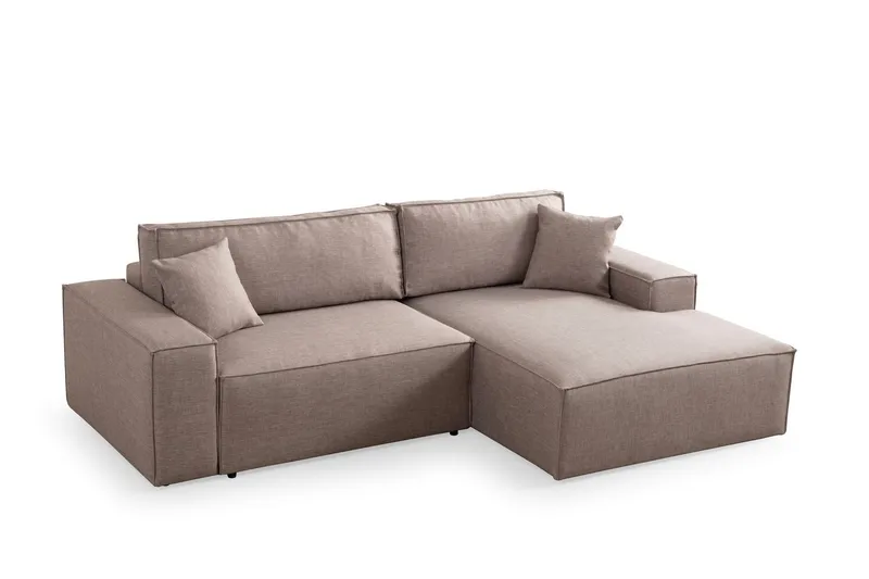 Munehiro Hörnbäddsoffa - Brun - Möbler - Soffa - Bäddsoffa - Bäddsoffa divan