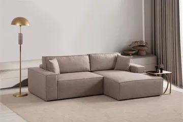 Munehiro Hörnbäddsoffa - Brun - Möbler - Soffa - Bäddsoffa - Bäddsoffa divan