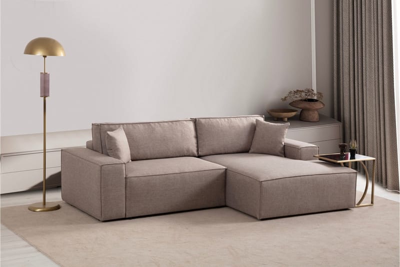 Munehiro Hörnbäddsoffa - Brun - Möbler - Soffa - Bäddsoffa - Bäddsoffa divan