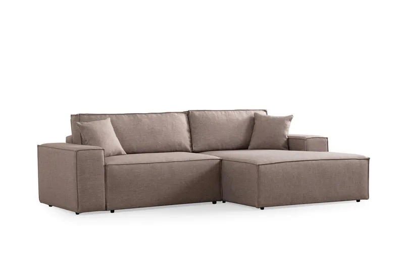 Munehiro Hörnbäddsoffa - Brun - Möbler - Soffa - Bäddsoffa - Bäddsoffa divan
