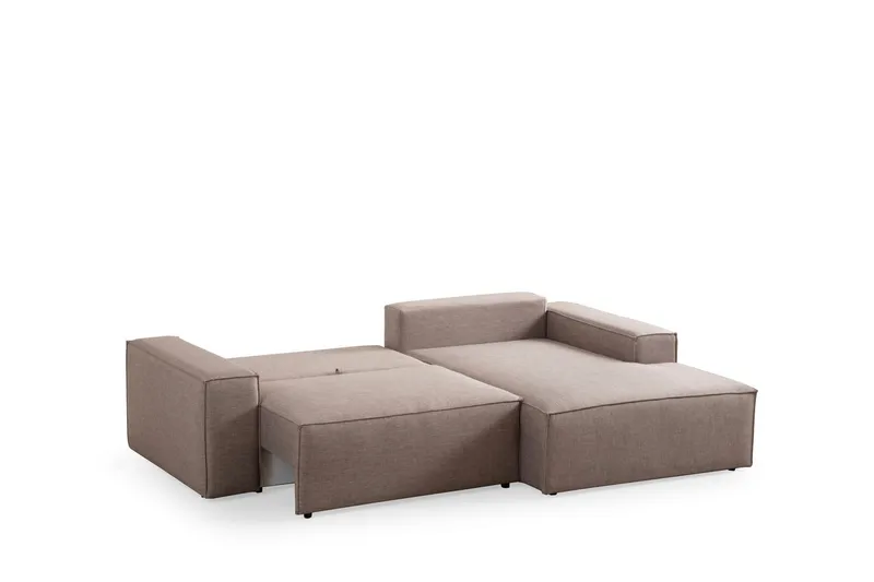 Munehiro Hörnbäddsoffa - Brun - Möbler - Soffa - Bäddsoffa - Bäddsoffa divan