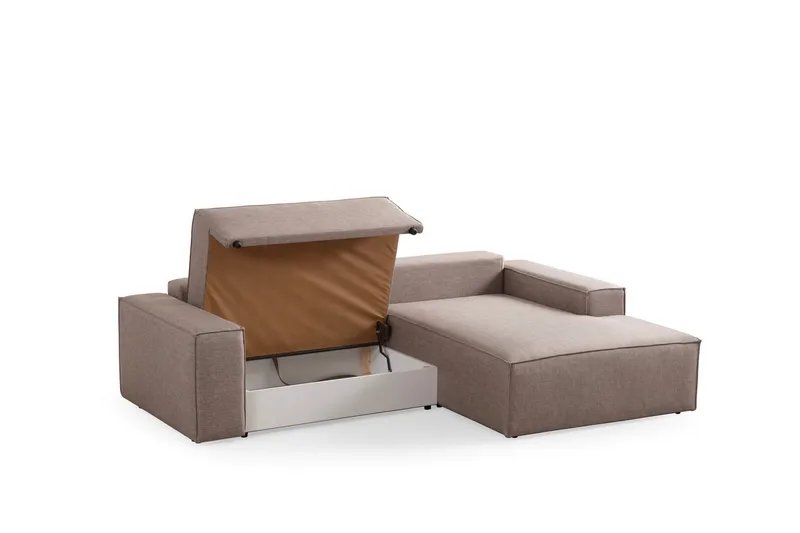 Munehiro Hörnbäddsoffa - Brun - Möbler - Soffa - Bäddsoffa - Bäddsoffa divan