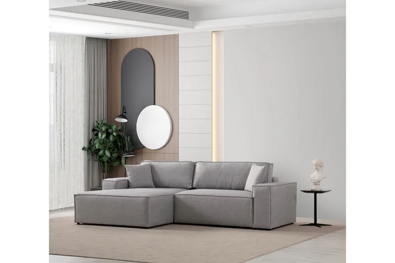Munehiro Hörnbäddsoffa - Ljusgrå - Möbler - Soffa - Bäddsoffa - Bäddsoffa divan
