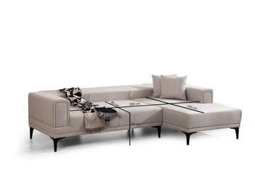 Naoko Bäddsoffa med divan - Beige - Möbler - Soffa - Bäddsoffa - Bäddsoffa divan