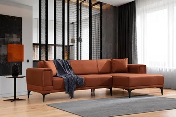Naoko Bäddsoffa med divan - Röd - Möbler - Soffa - Bäddsoffa - Bäddsoffa divan