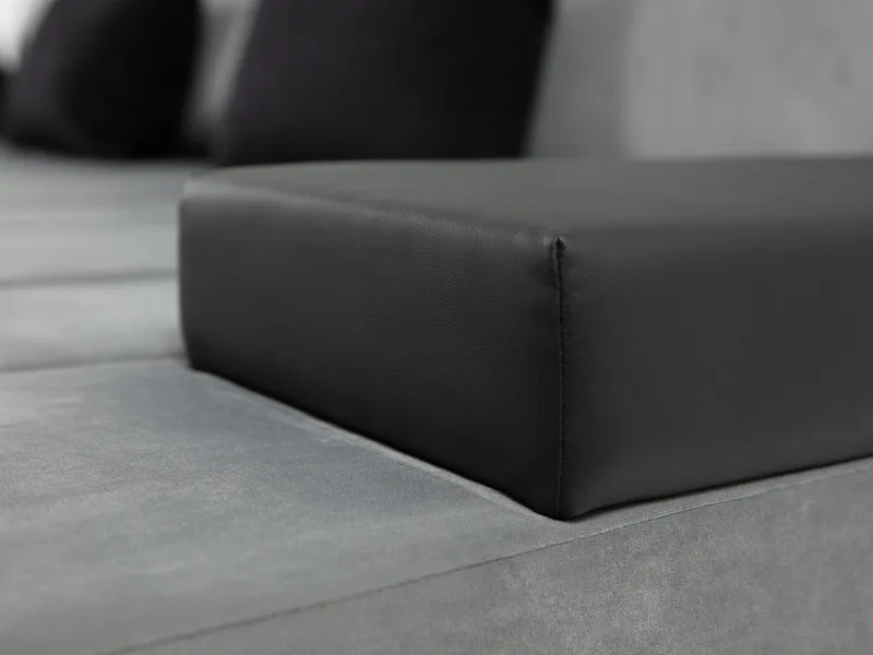 Naoma 4-sits Bäddsoffa divan höger med förvaring - svart - Möbler - Soffa - Bäddsoffa - Bäddsoffa divan