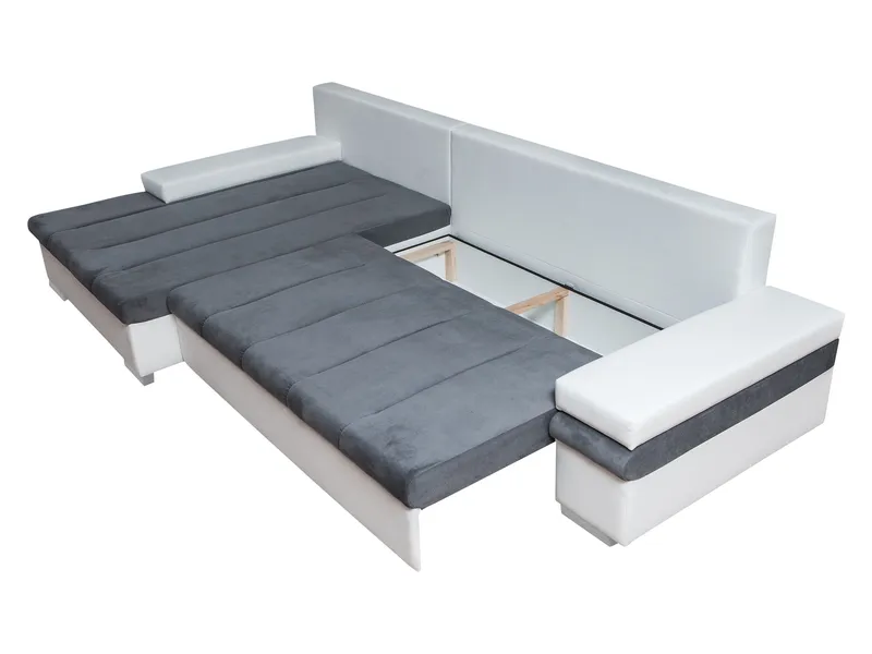 Naoma 4-sits Bäddsoffa divan höger med förvaring - svart - Möbler - Soffa - Bäddsoffa - Bäddsoffa divan