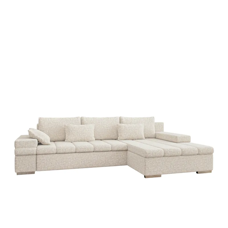 Naoma 4-sits Bäddsoffa divan höger med förvaring