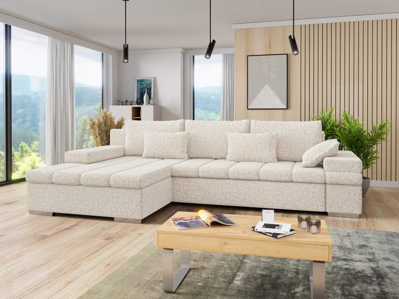 Naoma 4-sits Bäddsoffa divan vänster med förvaring - Möbler - Soffa - Bäddsoffa - Hörnbäddsoffa