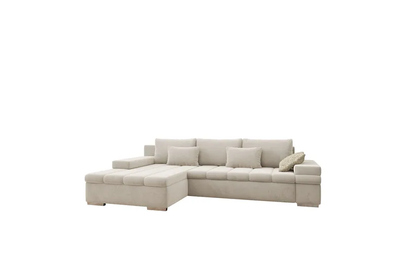 Naoma Bäddsoffa med Divan 4-sits, Beige