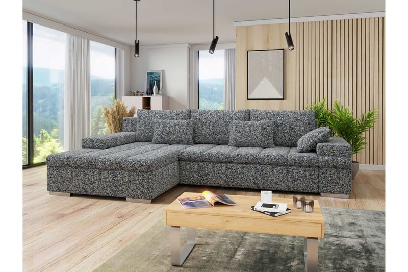 Naoma Bäddsoffa med Divan 4-sits - Marinblå - Möbler - Soffa - Bäddsoffa - Bäddsoffa divan