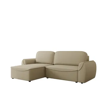 Navrel 3-sits Bäddsoffa med Divan och förvaring - Beige - Möbler - Soffa - Bäddsoffa - Hörnbäddsoffa