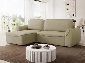 Navrel 3-sits Bäddsoffa med Divan och förvaring - Beige - Möbler - Soffa - Bäddsoffa - Hörnbäddsoffa