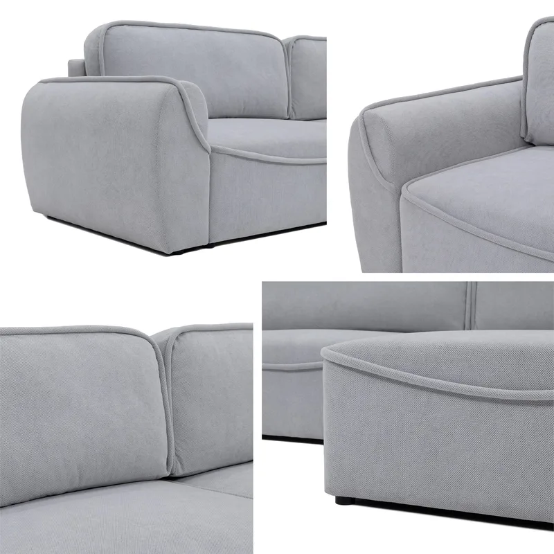 Navrel 3-sits Bäddsoffa med Divan och förvaring - Blå - Möbler - Soffa - Bäddsoffa - Hörnbäddsoffa