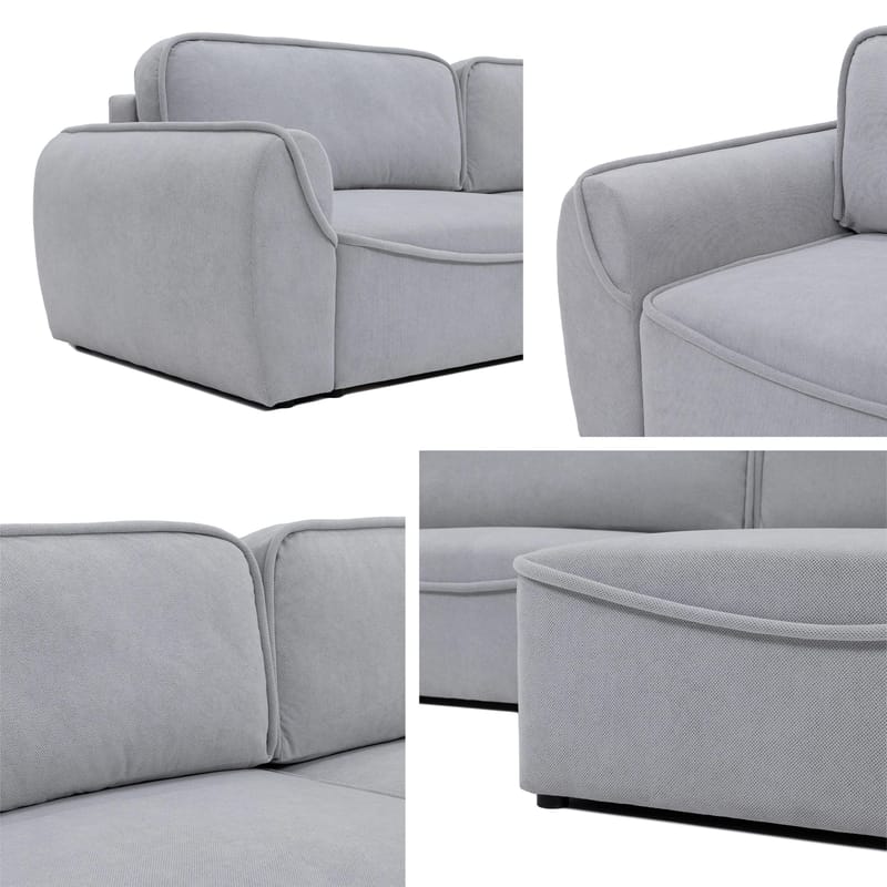 Navrel 3-sits Bäddsoffa med Divan och förvaring - Blå - Möbler - Soffa - Bäddsoffa - Hörnbäddsoffa