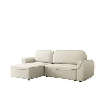 Navrel 3-sits Bäddsoffa med Divan och förvaring - Ljusbeige - Möbler - Soffa - Bäddsoffa - Hörnbäddsoffa