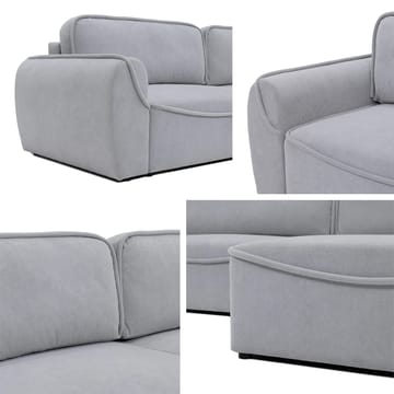 Navrel 3-sits Bäddsoffa med Divan och förvaring - Ljusgrå - Möbler - Soffa - Bäddsoffa - Hörnbäddsoffa