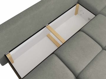 Nessa 4-sits Bäddsoffa divan vänster med förvaring - brun - Möbler - Soffa - Bäddsoffa - Hörnbäddsoffa