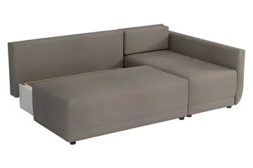 Nestor Hörnsoffa Vänster LED-belysning - Grå - Möbler - Soffa - Bäddsoffa - Bäddsoffa divan