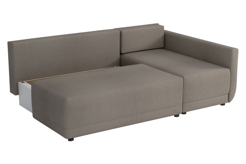 Nestor Hörnsoffa Vänster LED-belysning - Grå - Möbler - Soffa - Bäddsoffa - Bäddsoffa divan