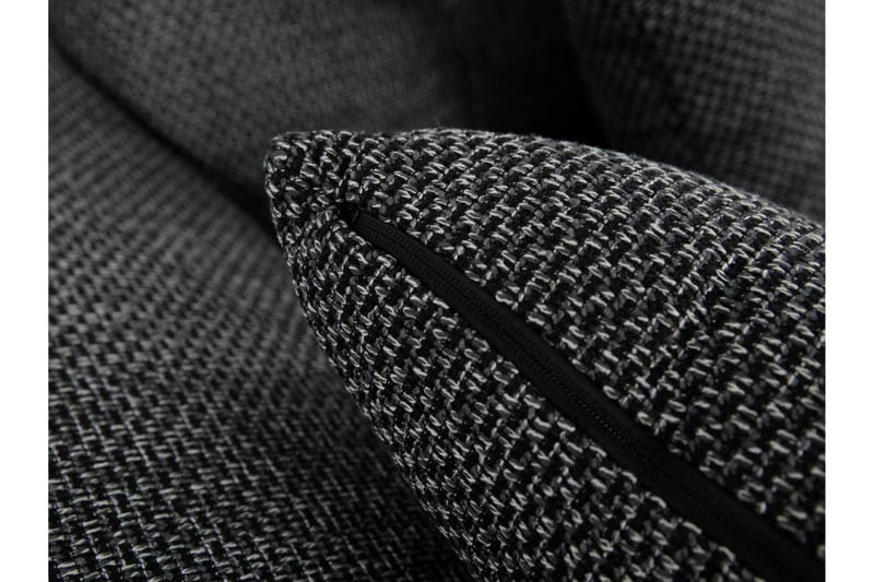 Niko U-Bäddsoffa 350x205x76 cm Divan Vänster - Grå/Svart - Möbler - Soffa - Bäddsoffa - Bäddsoffa längsbäddad