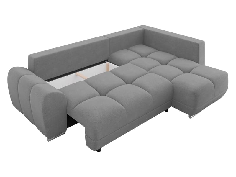 Ostra 4-sits Bäddsoffa divan med vänster förvaring - Brun - Möbler - Soffa - Bäddsoffa - Bäddsoffa längsbäddad