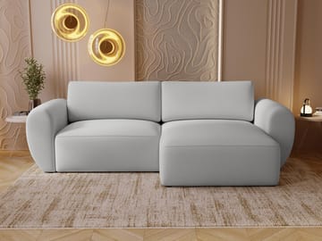 Osvar 3-sits Bäddsoffa med Divan Höger och Förvaring - Grå - Möbler - Soffa - Bäddsoffa - Hörnbäddsoffa