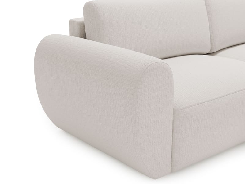 Osvar 3-sits Bäddsoffa med Divan Höger och Förvaring - Vit - Möbler - Soffa - Bäddsoffa - Hörnbäddsoffa
