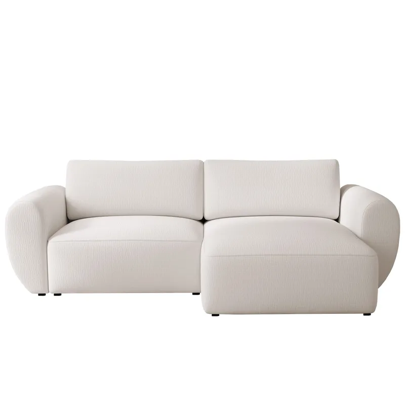 Osvar 3-sits Bäddsoffa med Divan Höger och Förvaring, Vit