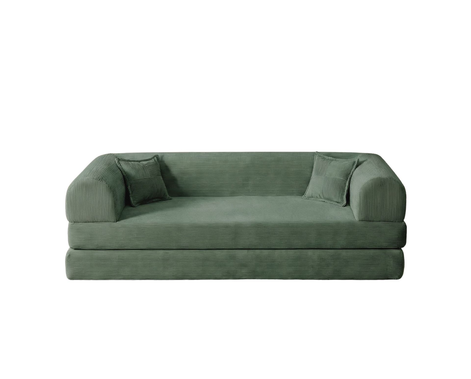 Pento 3 Pento 3-sits Bäddsoffa i Plysch Grön - Möbler - Black Friday soon | Chilli