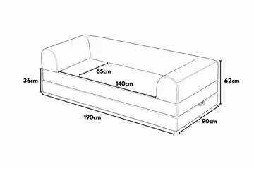 Pento 3-sits Bäddsoffa - Möbler - Soffa - Bäddsoffa - 3 sits bäddsoffa