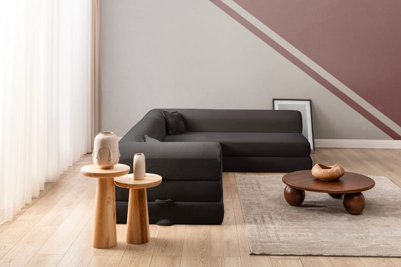 Pento 4-sits Hörnbäddsoffa - Antracit - Möbler - Soffa - Bäddsoffa - Bäddsoffa längsbäddad