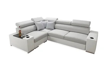 Perseo Divanbäddsoffa 282x205x95 cm LED-belysning