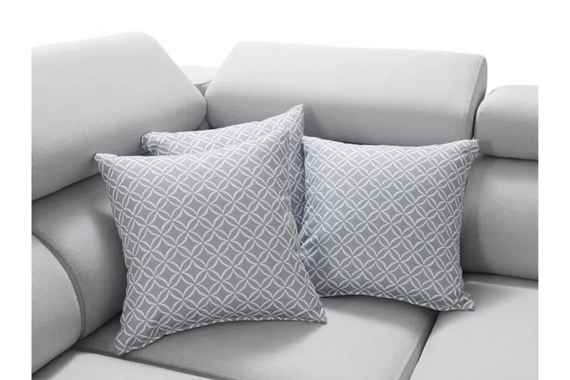 Perseo Divanbäddsoffa 358x282x95 cm LED-belysning - Grå/Vit - Möbler - Soffa - Bäddsoffa - Bäddsoffa längsbäddad