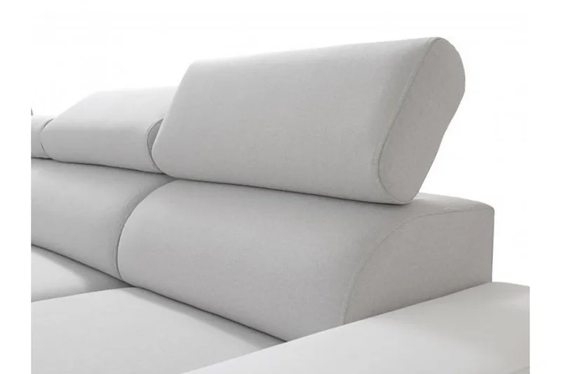 Perseo Divanbäddsoffa 358x282x95 cm LED-belysning - Grå/Vit - Möbler - Soffa - Bäddsoffa - Bäddsoffa längsbäddad