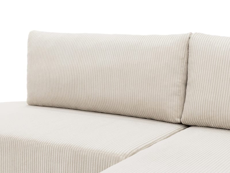 Pryda 4-sits Bäddsoffa divan höger med förvaring - beige - Möbler - Soffa - Bäddsoffa - Hörnbäddsoffa