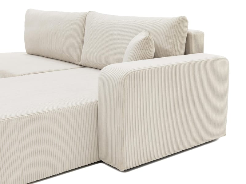 Pryda 4-sits Bäddsoffa divan höger med förvaring - svart - Möbler - Soffa - Bäddsoffa - Hörnbäddsoffa