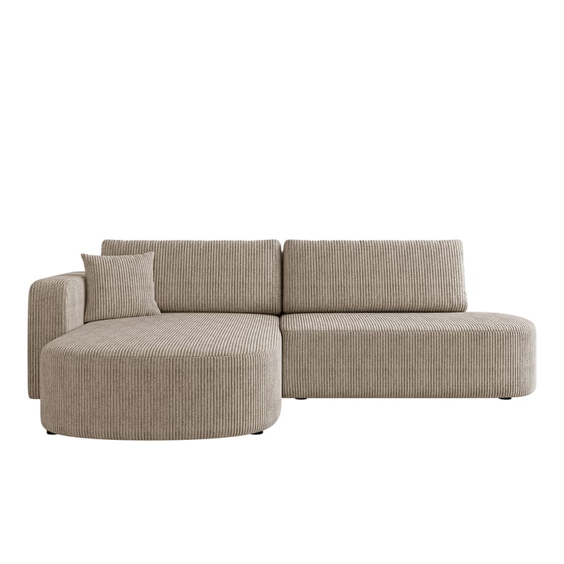 Pryda 4-sits Bäddsoffa divan vänster med förvaring, beige