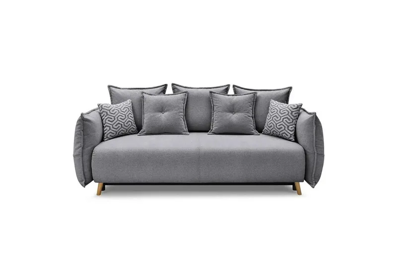 Puffin Bäddsoffa 3-sits, Grå