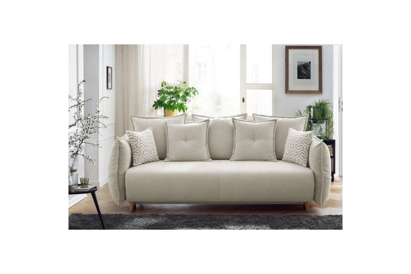 Puffin Bäddsoffa 3-sits - Krämvit - Möbler - Soffa - Bäddsoffa - 3 sits bäddsoffa
