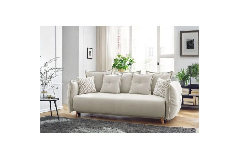Puffin Bäddsoffa 3-sits - Krämvit - Möbler - Soffa - Bäddsoffa - 3 sits bäddsoffa