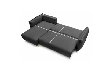 Puffin Bäddsoffa med Divan 3-sits - Antracit - Möbler - Soffa - Bäddsoffa - Bäddsoffa divan