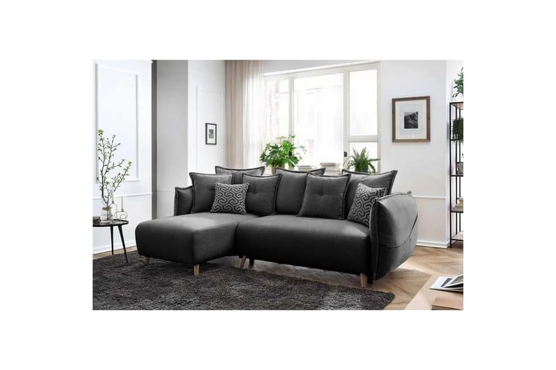 Puffin Bäddsoffa med Divan 3-sits - Antracit - Möbler - Soffa - Bäddsoffa - Bäddsoffa divan