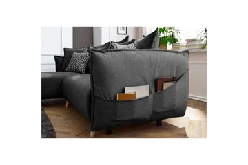 Puffin Bäddsoffa med Divan 3-sits - Antracit - Möbler - Soffa - Bäddsoffa - Bäddsoffa divan