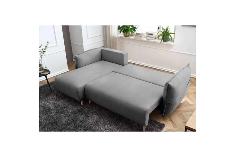 Puffin Bäddsoffa med Divan 3-sits - Grå - Möbler - Soffa - Bäddsoffa - Bäddsoffa divan